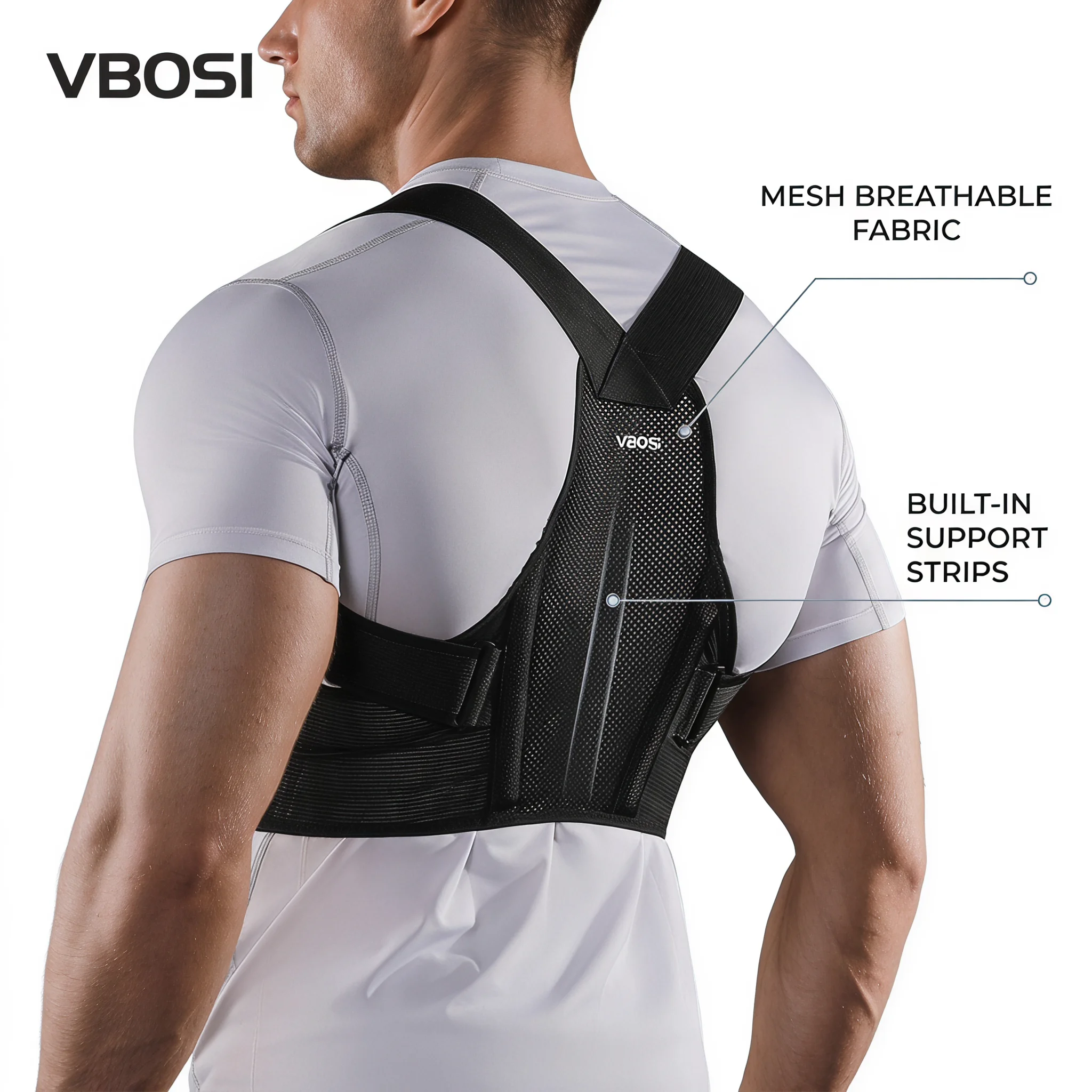 Posture Corrector Back - حزام تصحيح وضعية الظهر القابل للتعديل