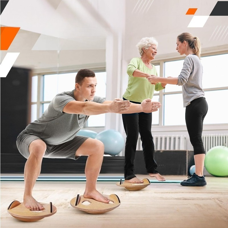 لوح توازن خشبي للياقة البدنية  - مراجعة Yoga Fitness Training وسعره